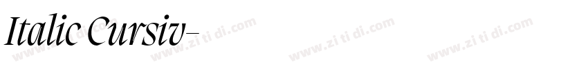 Italic Cursiv字体转换